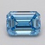 1.59 Ct. Fancy Vivid  Blue Emerald Lab Grown Diamond