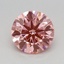 0.65 Ct. Fancy Vivid Pink Round Lab Grown Diamond
