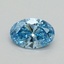 0.51 Ct. Fancy Vivid Blue Oval Lab Grown Diamond