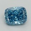 2.00 Ct. Fancy Vivid Blue Cushion Lab Grown Diamond