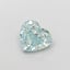 0.72 Ct. Fancy Intense Bluish Green Heart Lab Grown Diamond