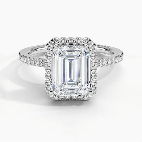 Cathedral Shoulder Ring with Hidden Diamond Accents