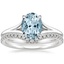 18KW Aquamarine Reverie Ring with Flair Diamond Ring (1/6 ct. tw.), smalltop view