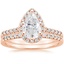 14KR Moissanite Odessa Diamond Ring (1/5 ct. tw.) with Sonora Diamond Ring (1/8 ct. tw.), smalltop view