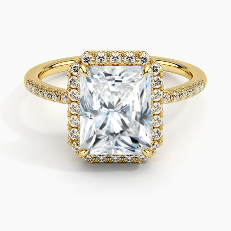 18K Yellow Gold Cambria Halo Diamond Ring