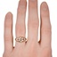The Annily Ring, smallzoomed in top view on a hand