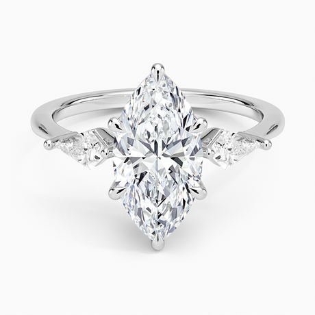 18K White Gold Luxe Cometa Three Stone Diamond Ring (1/3 ct. tw.)