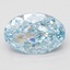 5.07 Ct. Fancy Vivid Blue Oval Lab Grown Diamond