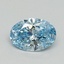 0.62 Ct. Fancy Vivid Blue Oval Lab Grown Diamond