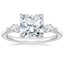 18K White Gold Sona Three Stone Diamond Ring (1/3 ct. tw.), smalltop view