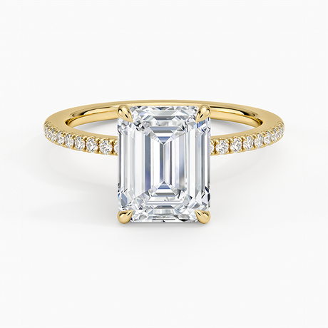 18K Yellow Gold Demi Half Coverage Diamond Ring (1/5 ct. tw.)