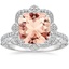 18KW Morganite Reina Diamond Ring with Versailles Diamond Ring (3/8 ct. tw.), smalltop view