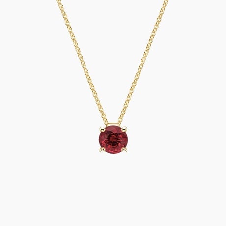 Floating Solitaire Lab Ruby Pendant