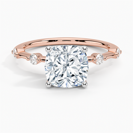 14K Rose Gold Mixed Metal Aimee Diamond Ring