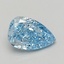 1.54 Ct. Fancy Vivid Blue Pear Lab Grown Diamond