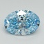 2.27 Ct. Fancy Vivid Blue Oval Lab Grown Diamond