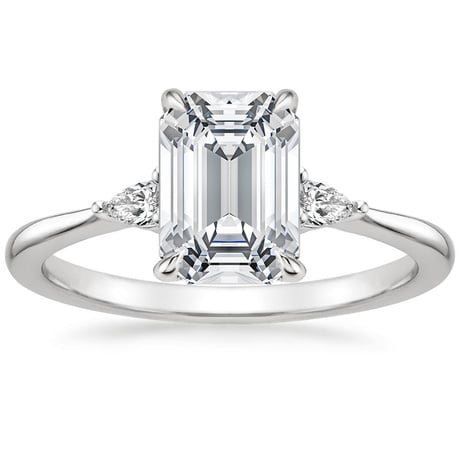 Platinum Aria Contoured Diamond Bridal Set