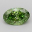 2.20 Ct. Vivid  Green Oval Lab Grown Diamond
