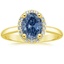 18K Yellow Gold Fancy Halo Diamond Ring (1/6 ct. tw.), smalltop view