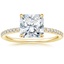 18K Yellow Gold Perfect Fit Half Coverage Hidden Halo Diamond Ring (1/5 ct. tw.), smalltop view