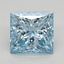 0.94 Ct. Fancy Vivid Blue Princess Lab Grown Diamond
