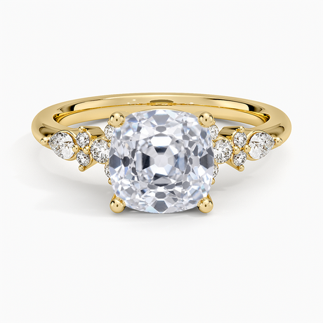 Pear and Round Diamond Engagement Ring Setting