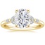 18K Yellow Gold Verbena Diamond Ring, smalltop view