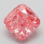 5.49 Ct. Fancy Vivid Pink Cushion Lab Grown Diamond