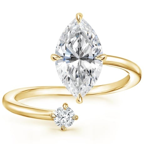 18K Yellow Gold Alma Toi et Moi Diamond Ring
