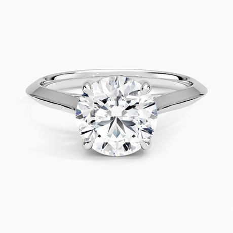 Platinum Piper Knife Edge Solitaire Ring