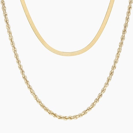 The Artist Herringbone and Rope Chain Set