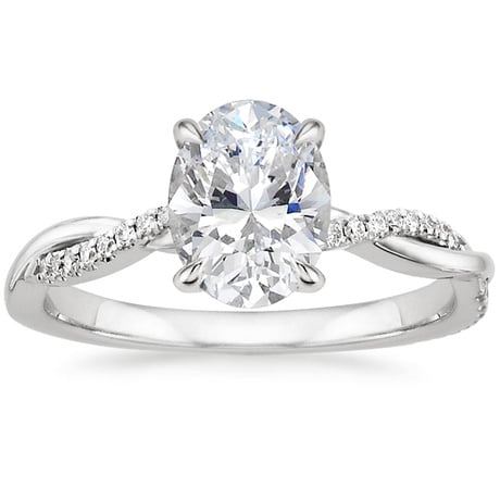 18K White Gold Petite Twisted Vine Diamond Bridal Set (1/4 ct. tw.)