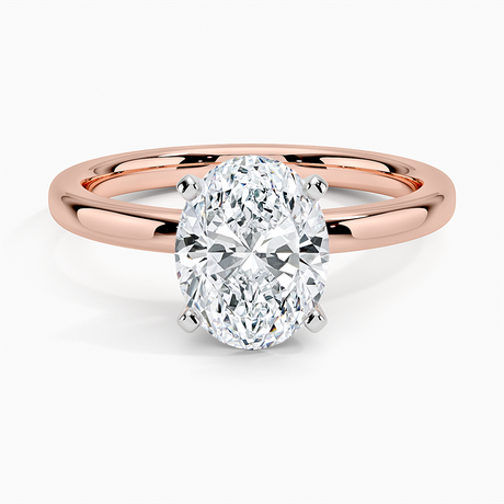 14K Rose Gold Comfort Fit 2mm Solitaire Ring