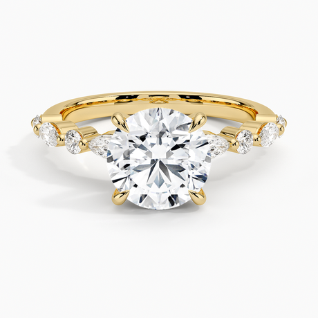 18K Yellow Gold Versailles Half Coverage Diamond Ring (1/3 ct. tw.)
