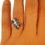 The Dabney Ring, smalltop view on a hand