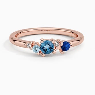 Marina Diamond Ring in 14K Rose Gold