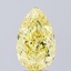 4.03 Ct. Fancy Vivid Yellow Pear Lab Grown Diamond