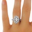 The Nicole Ring, smalltop view on a hand
