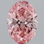 3.07 Ct. Fancy Vivid Pink Oval Lab Grown Diamond
