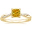 18K Yellow Gold Petite Twisted Vine Diamond Ring (1/8 ct. tw.), smalltop view