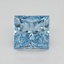 0.83 Ct. Fancy Vivid Blue Princess Lab Grown Diamond
