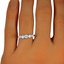 The Charee Ring, smallzoomed in top view on a hand