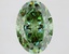 3.09 Ct. Fancy Vivid Green Oval Lab Grown Diamond