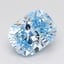 1.54 Ct. Fancy Vivid Blue Cushion Lab Grown Diamond