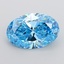 10.10 Ct. Fancy Vivid None Blue Oval Lab Grown Diamond