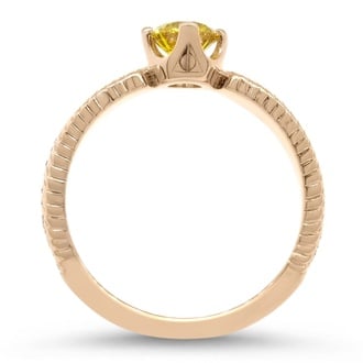 Custom Golden Wing Sapphire and Diamond Ring