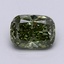 1.54 Ct. Fancy Vivid  Green Cushion Lab Grown Diamond