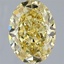 2.52 Ct. Fancy Intense Yellow Oval Lab Grown Diamond