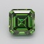 4.01 Ct. Fancy Vivid Green Asscher Lab Grown Diamond
