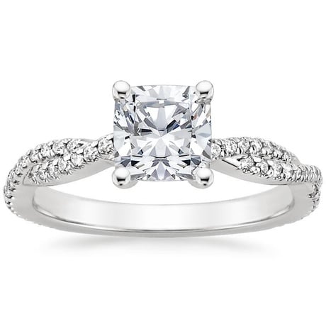 18K White Gold Petite Luxe Twisted Vine Bridal Set (1/2 ct. tw.)